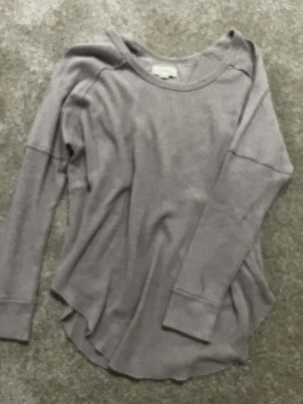 Aritzia TNA Waffle Knit Raw Hem Top